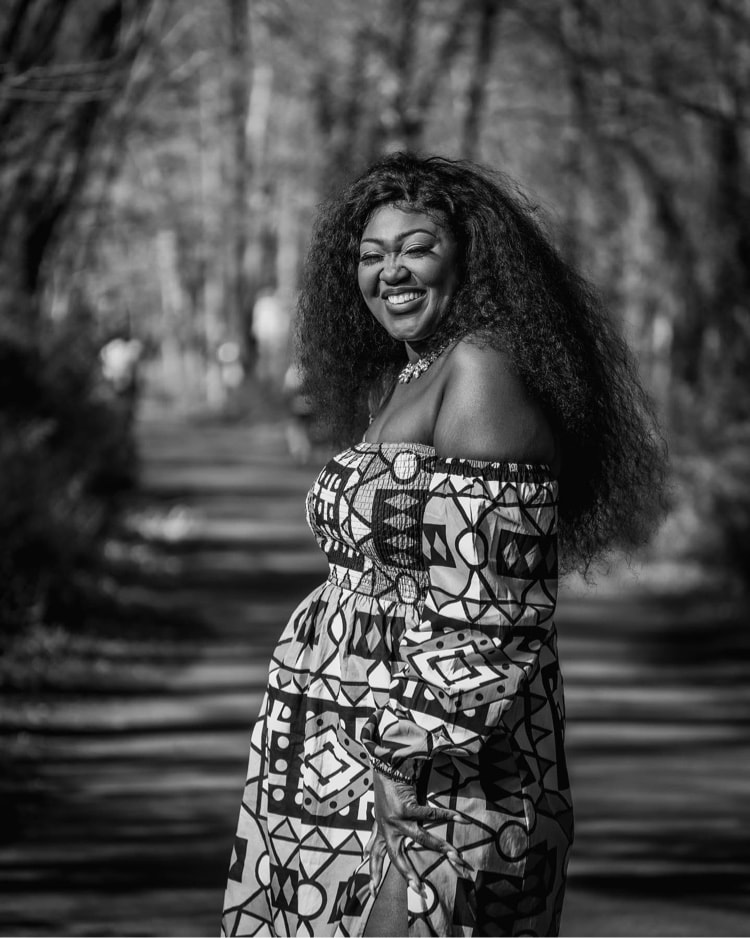 Portrait — black and white outdoor portrait