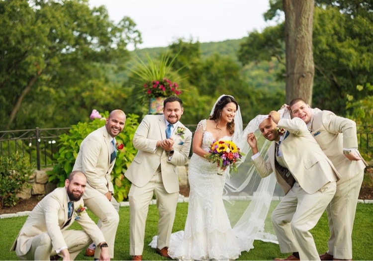 Groomsmen with the groom